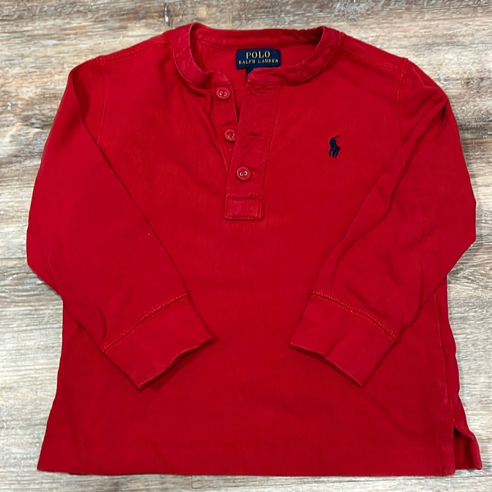 Ralph Lauren Toddler Boys mesh Henley shirt - 3T